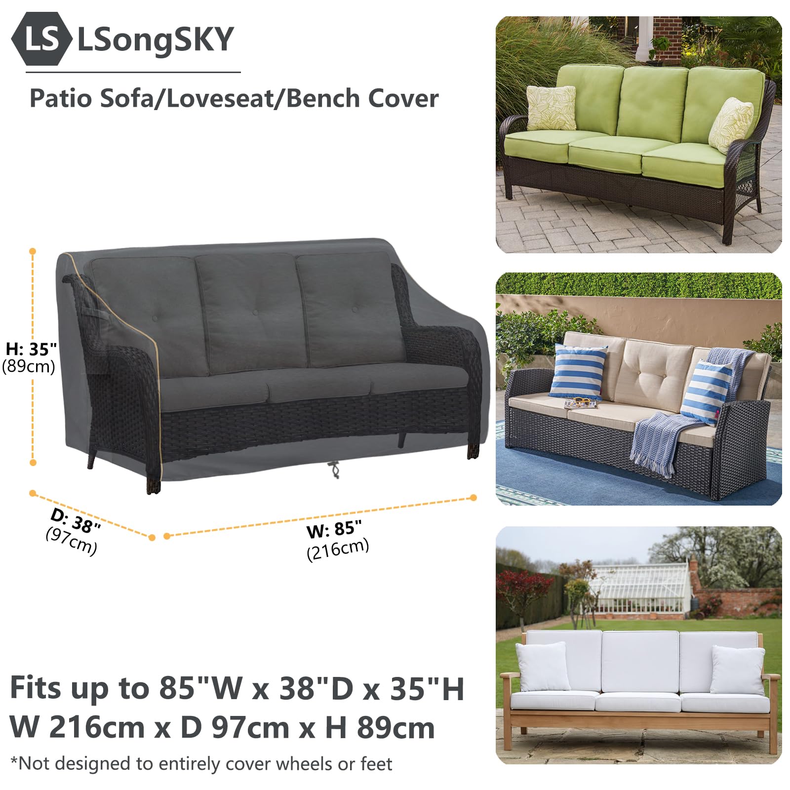 LSongSKY gusset and drawstring detail ensuring snug wraparound fit