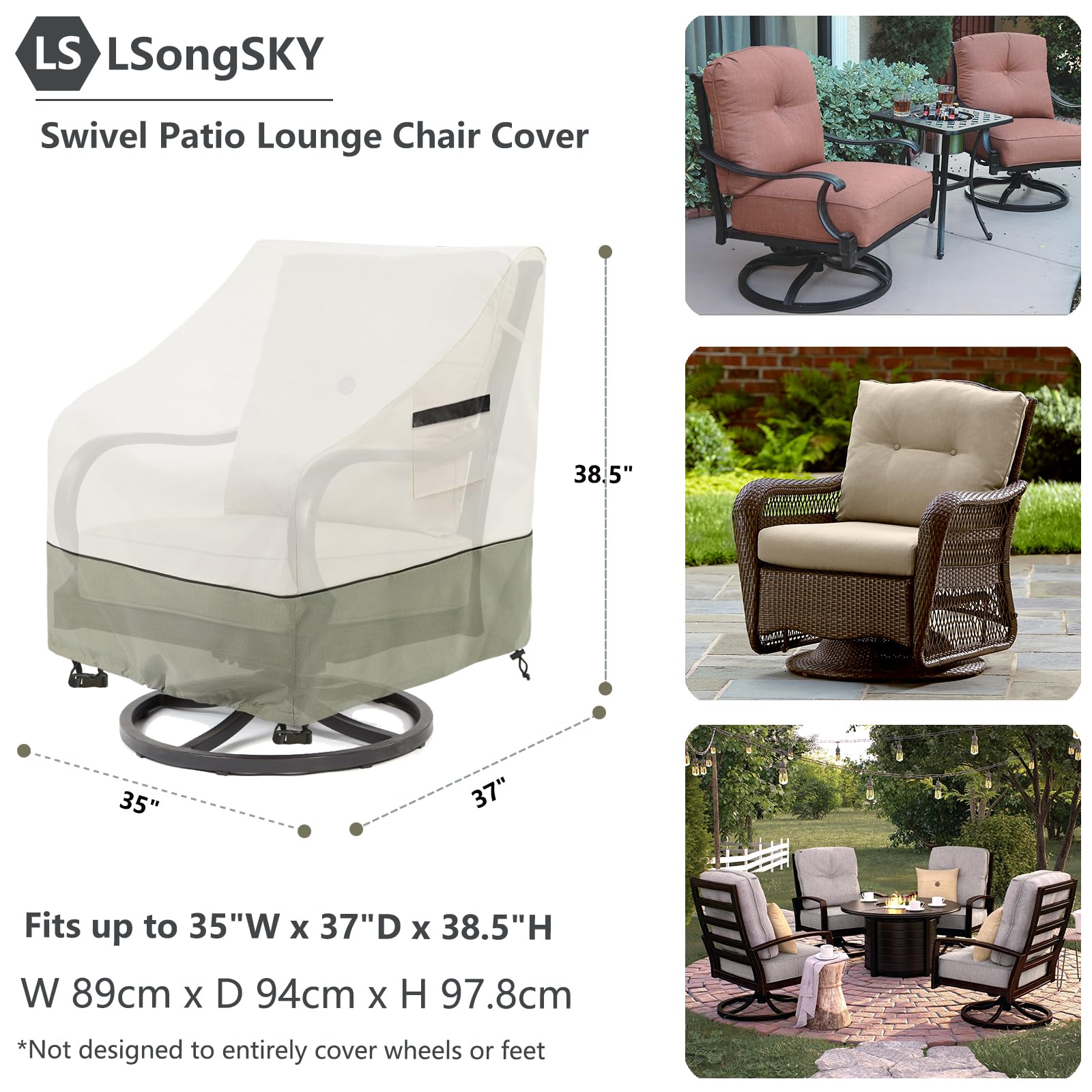 LSongSKY side view highlighting drawstring hem for a secure snug fit