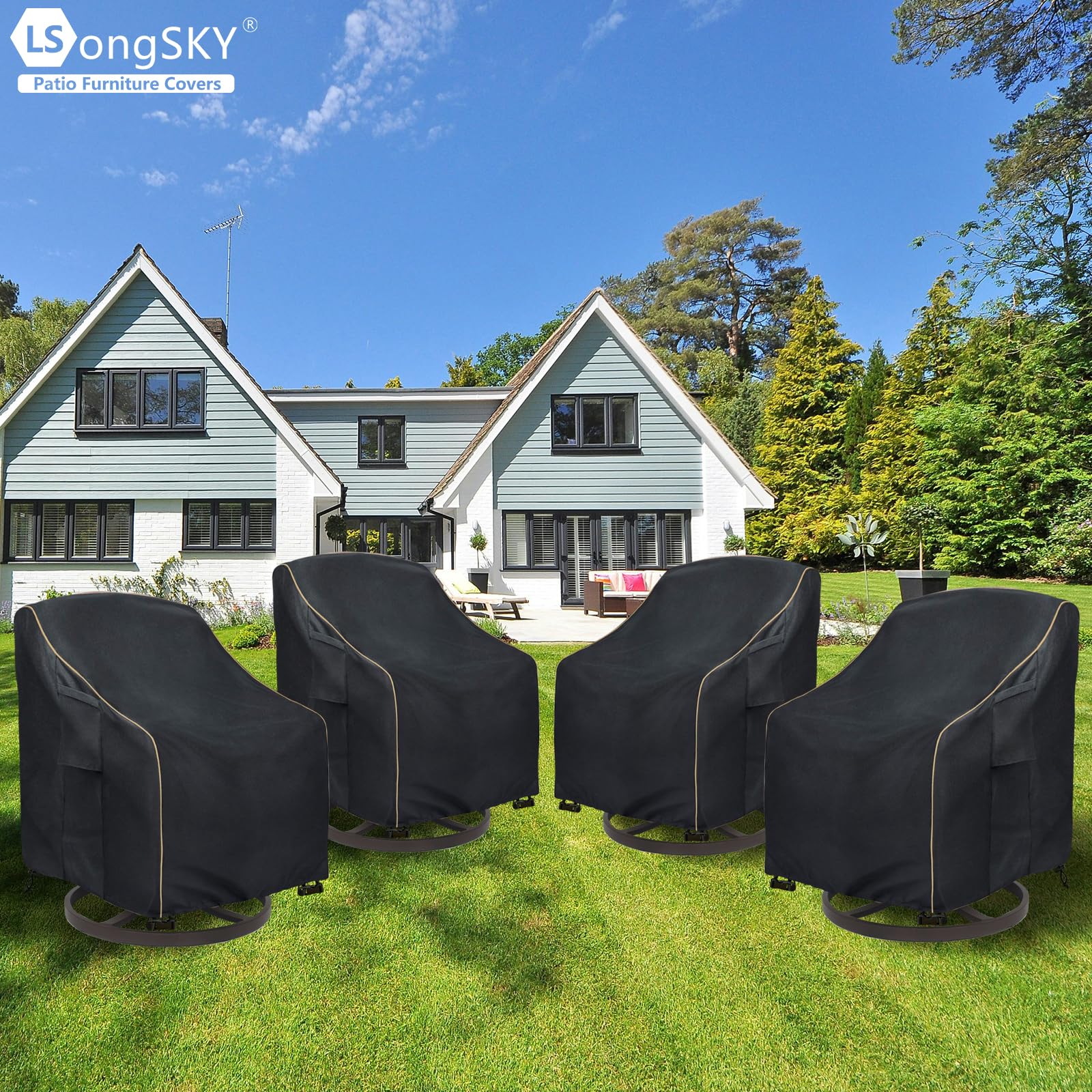 LSongSKY covers next to ruler showing 30x34x36 inch size for accurate fit
