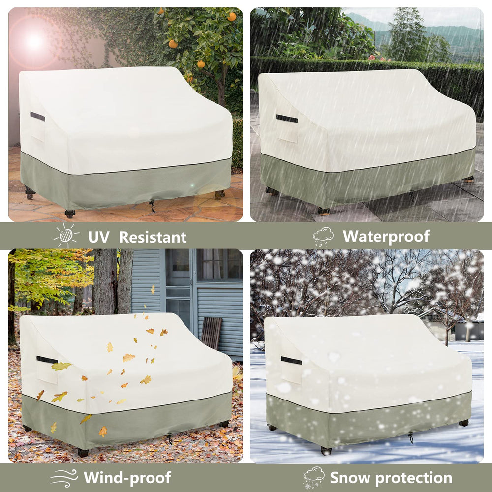 LSongSKY beige and gray-green tones shown to match outdoor décor