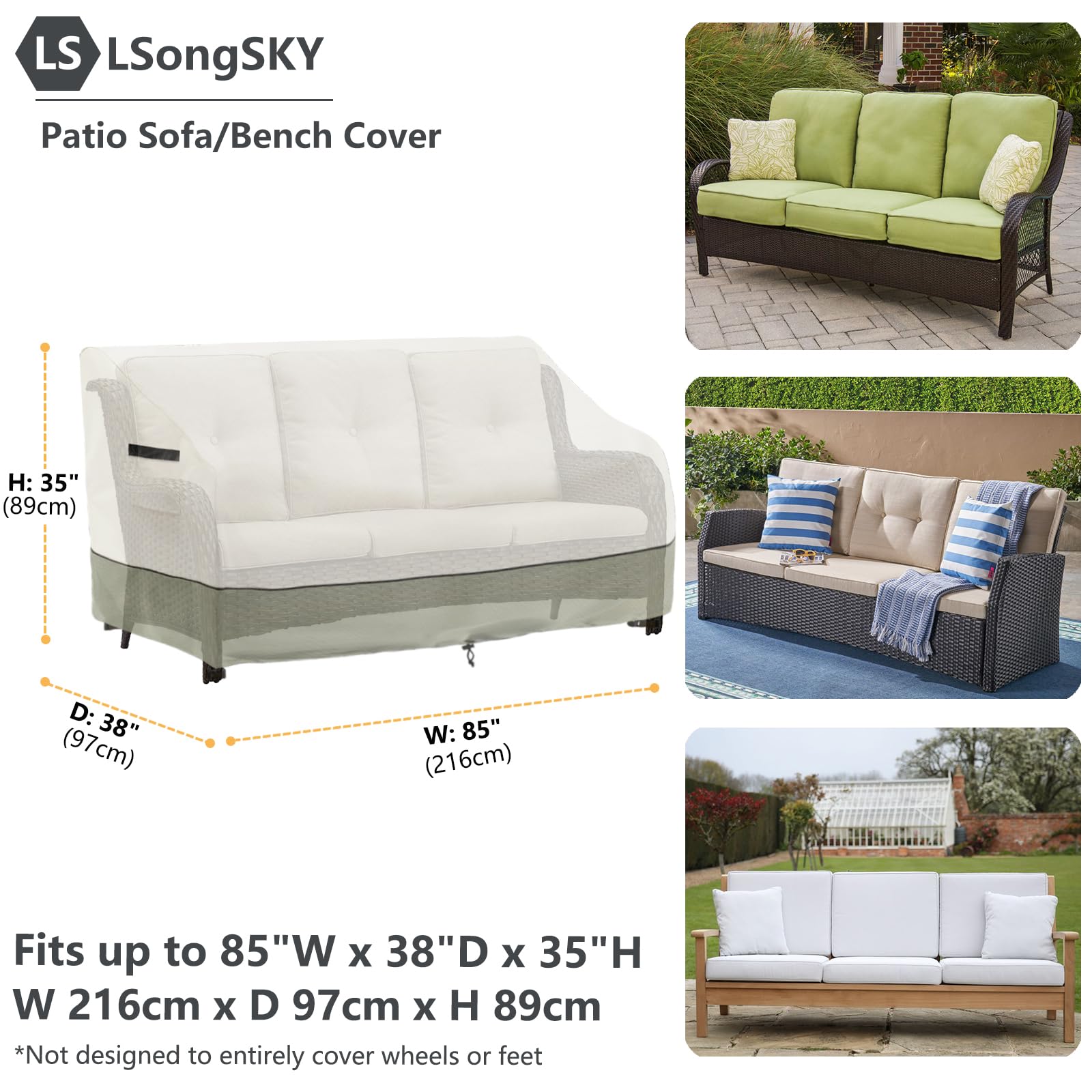 LSongSKY side view showing drawstring hem for tight, adjustable bottom fit
