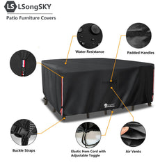 LSongSKY strap and drawstring detail securing cover and keeping it windproof