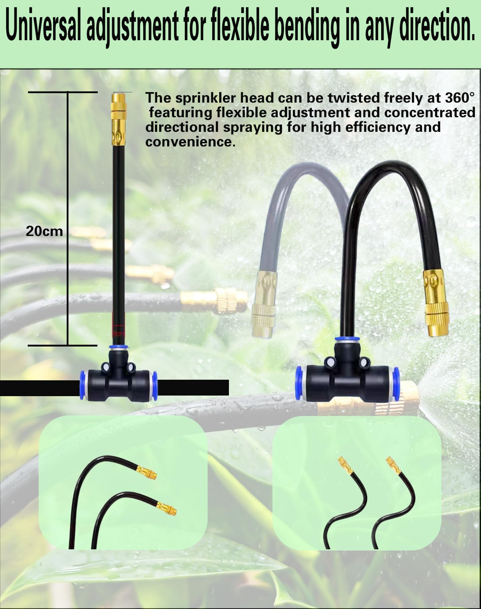 LSYLMYCW system installed on potted plants providing even moisture and convenience