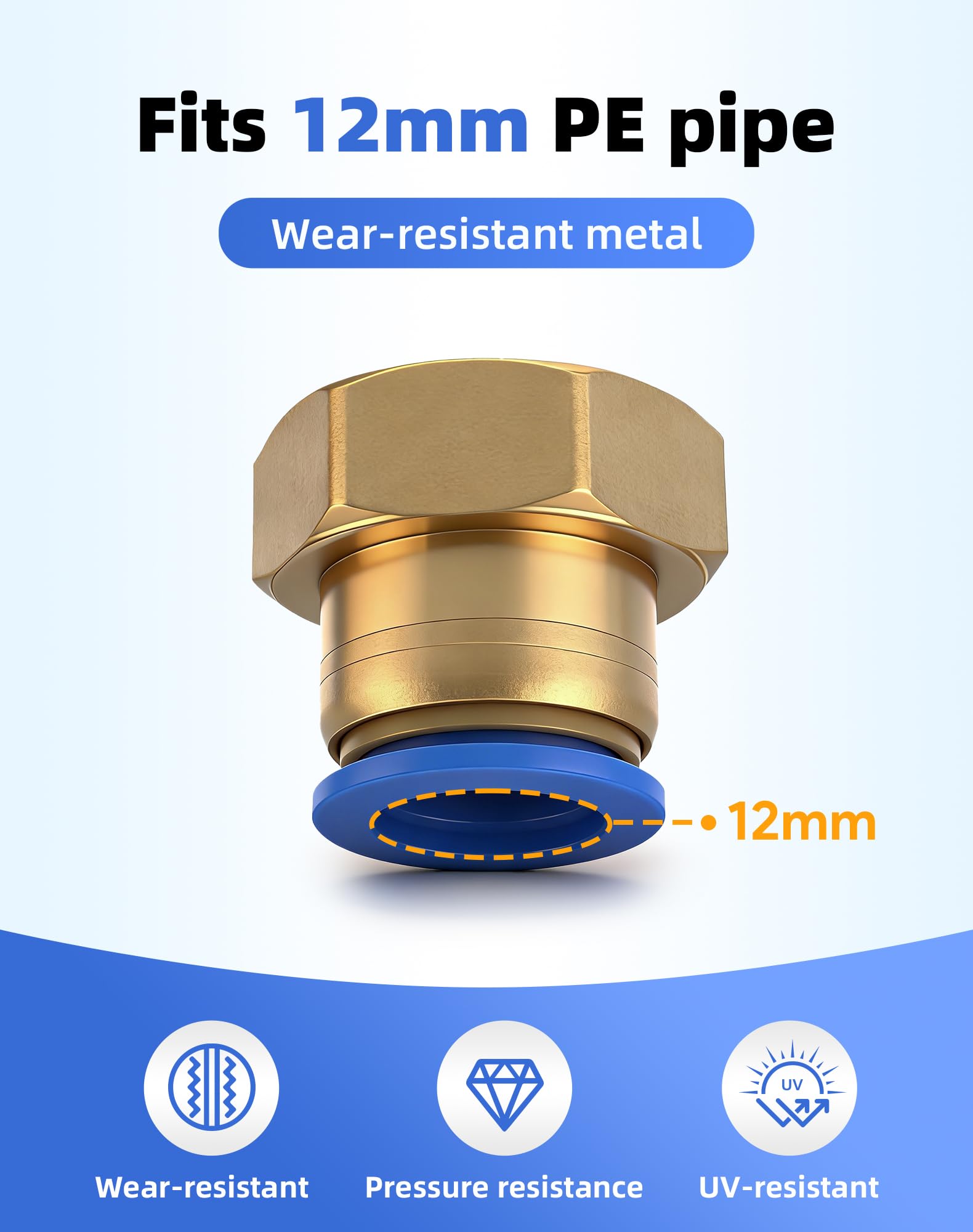 LSYLMYCW quick connector and faucet adapter for tool-free, leak-resistant hookup