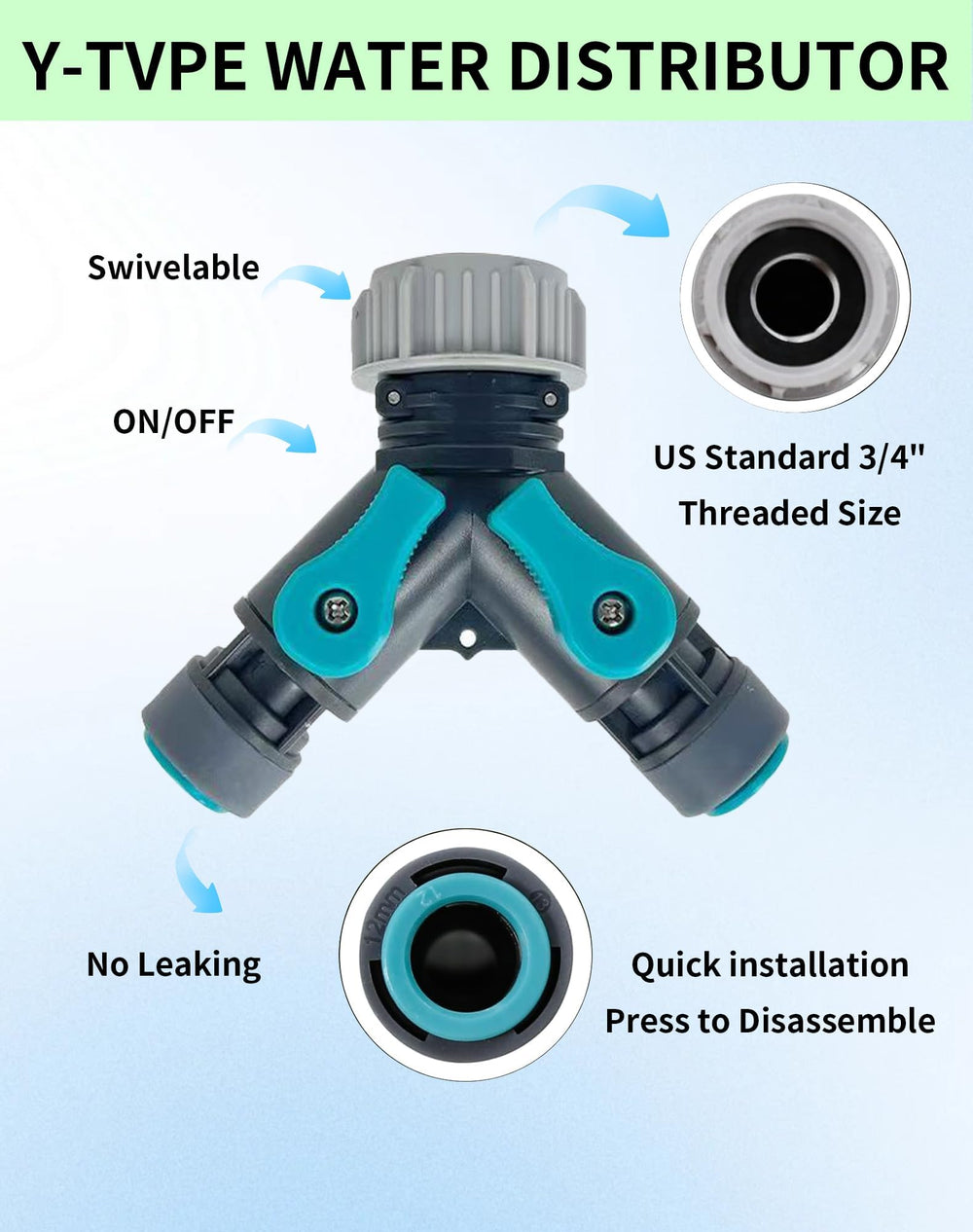 LSYLMYCW tee and Y distributor junction enabling custom zone splits and layout