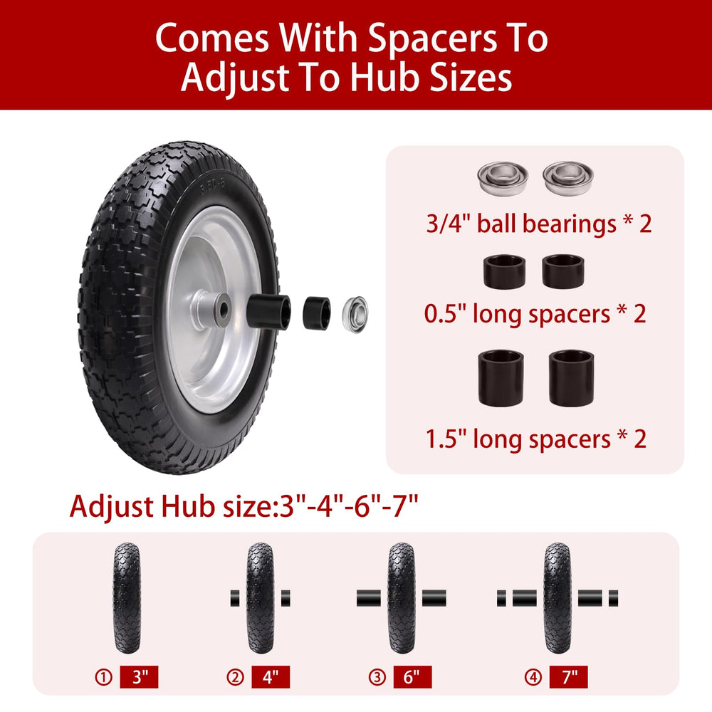 LTNICER included bearings and nylon spacers laid out for easy installation