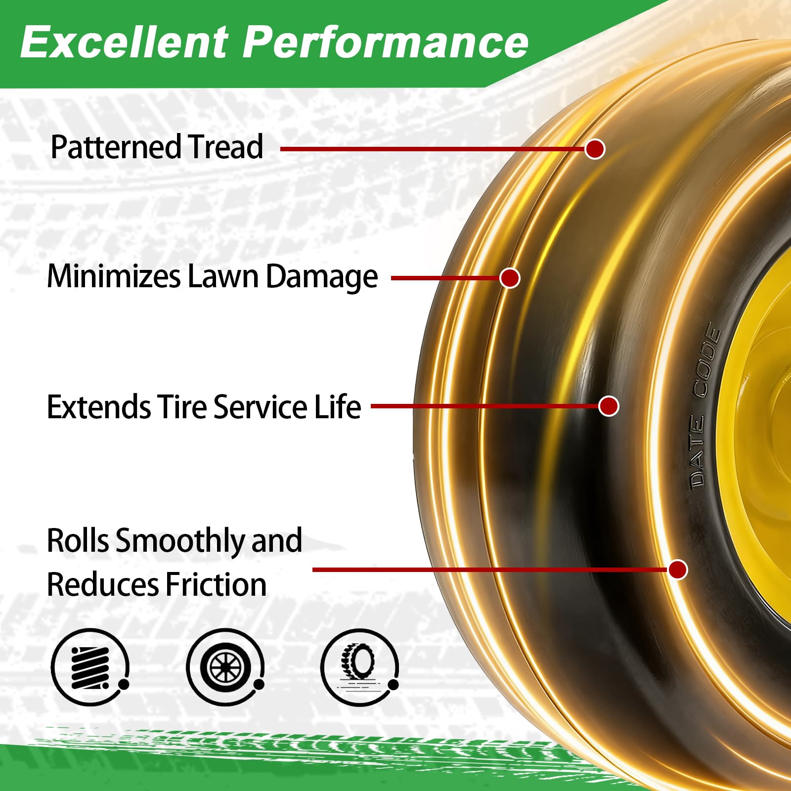 LTNICER centered hub detail showing 3.5 inch hub length and easy-fit bushing benefit