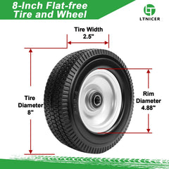 LTNICER close-up of PU tread texture highlighting puncture-resistant material
