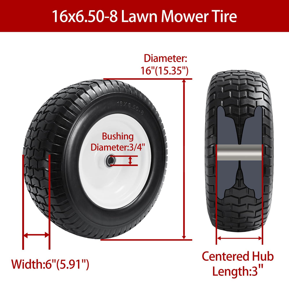 LTNICER close-up of solid polyurethane tread highlighting puncture resistance