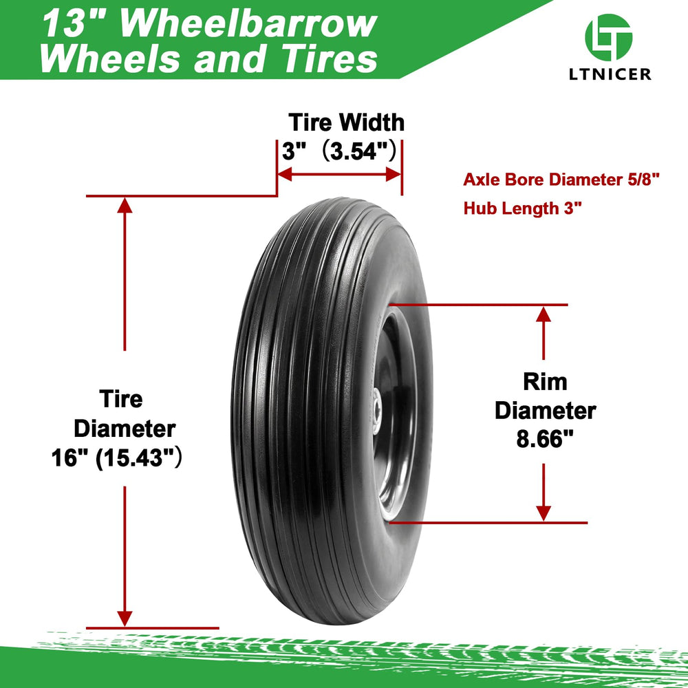 LTNICER close-up of high-density PU tread highlighting puncture resistance and wear life