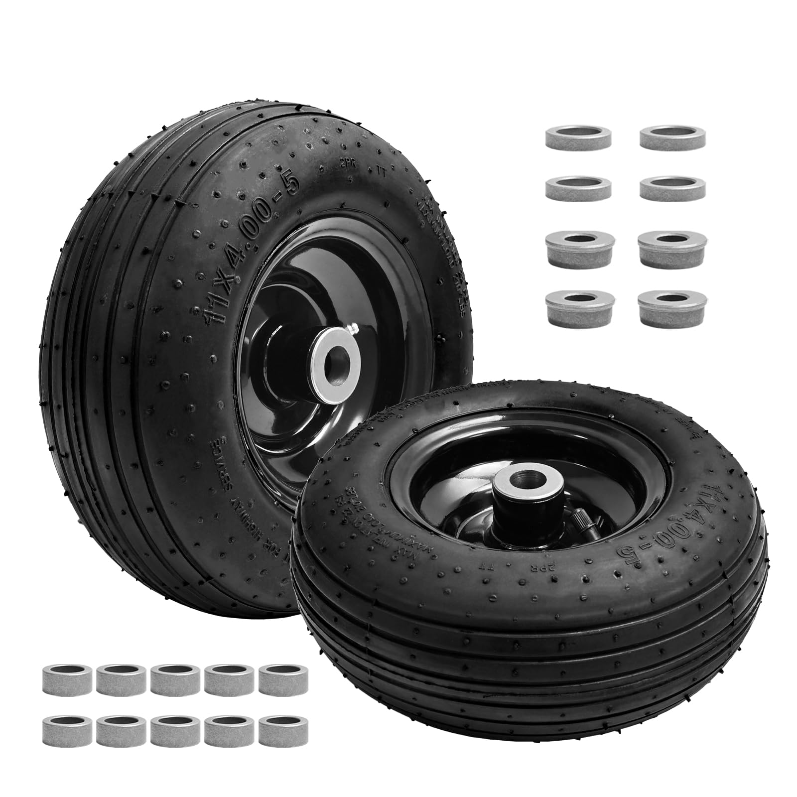 LTNICER front view of tire and wheel assembly showing ready-to-install benefit