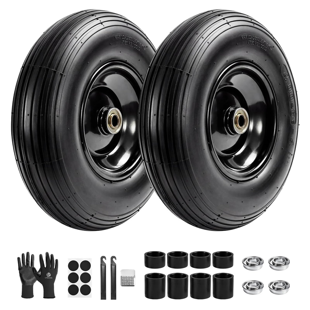 LTNICER front view of 2-pack wheelset showing durable construction and quick replacement benefit