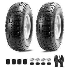 LTNICER front profile 13-inch wheel showing durable steel rim and solid tire benefit