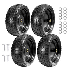 LTNICER front view assembled wheel showing durable solid tire benefit