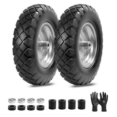 LTNICER front view of flat-free wheel showing ready-to-install durability