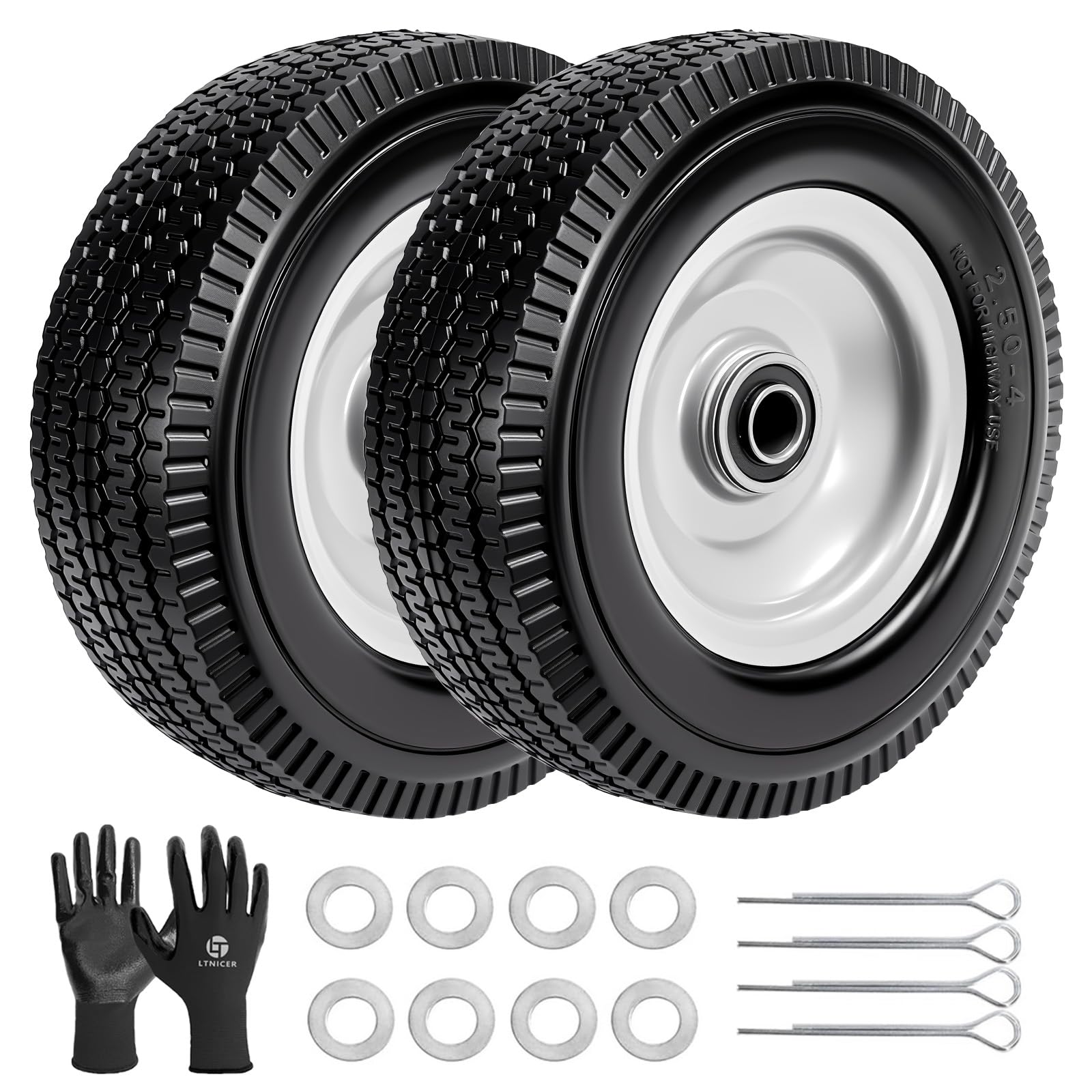 LTNICER front view of 10 inch wheel showing ready-to-install reliability