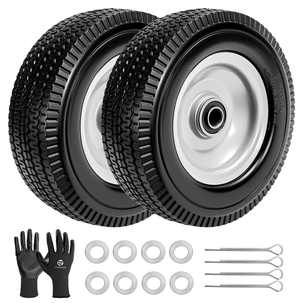 LTNICER front view of 10 inch wheel showing ready-to-install reliability