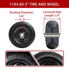LTNICER detailed hub and 3/4" bushing showing easy axle fit benefit