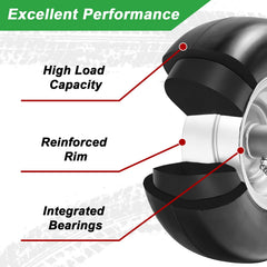 LTNICER hub detail with bearings and bushings for easier installation