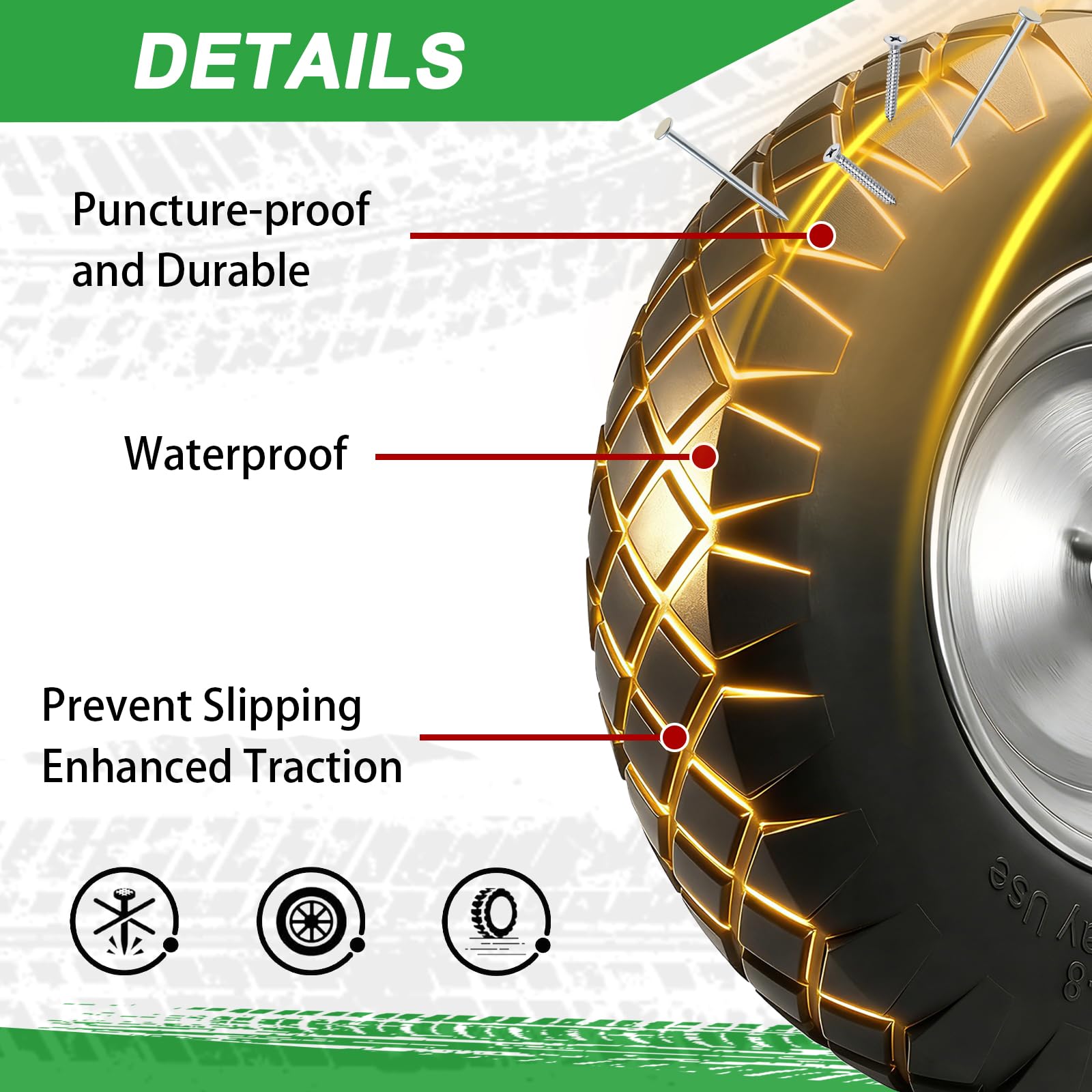 LTNICER hub bore detail showing centered 5/8 inch axle compatibility