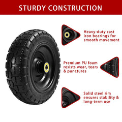 LTNICER tire installed on Gorilla Cart illustrating easy upgrade benefit