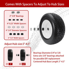 LTNICER wheel installed on mower delivering stable traction and smoother ride