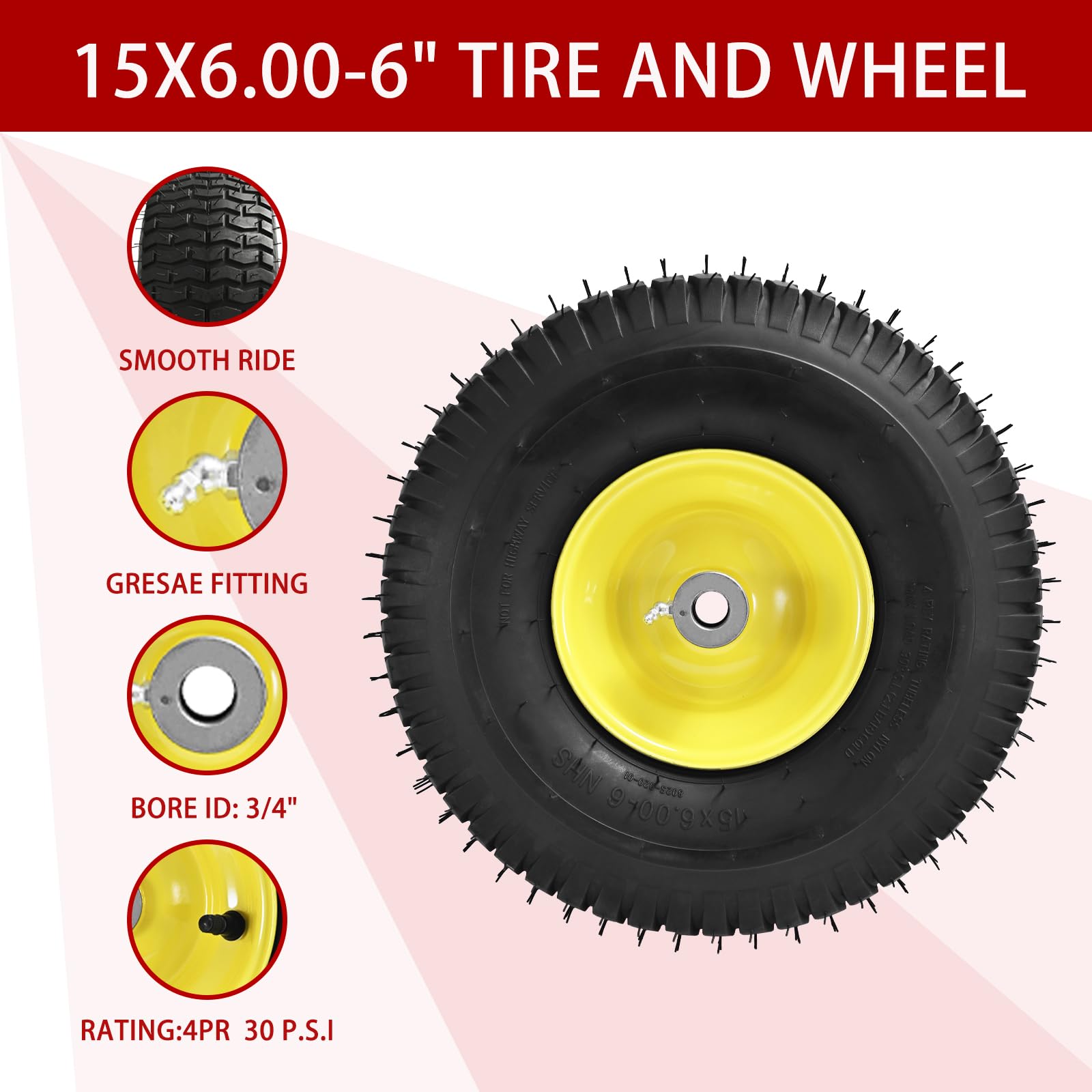 LTNICER mounted on a riding mower for stable front-wheel performance