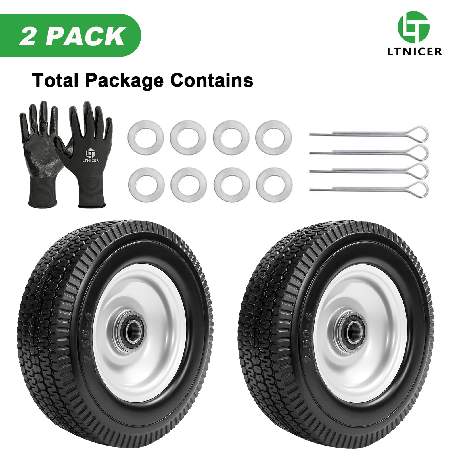 LTNICER packaged set with washers and cotter pins for straightforward installation