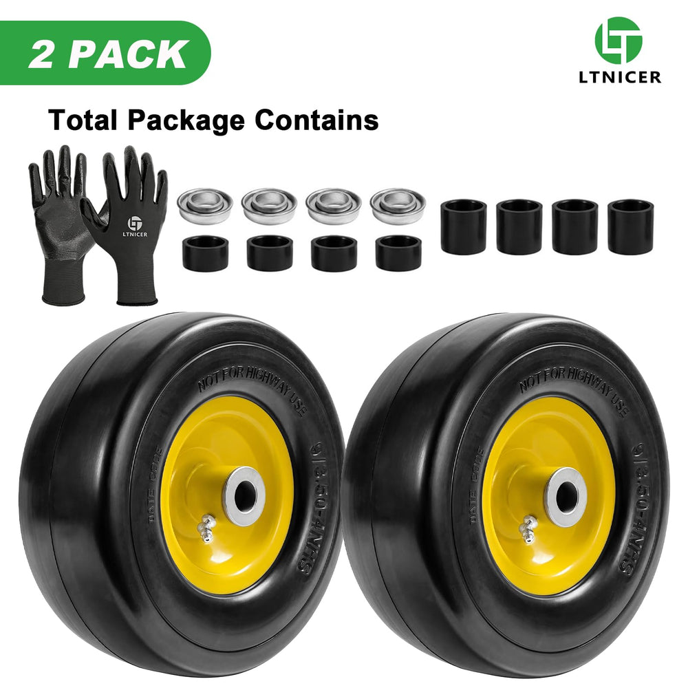 LTNICER pair stacked to show side profile and sturdy flat free design for consistent rolling