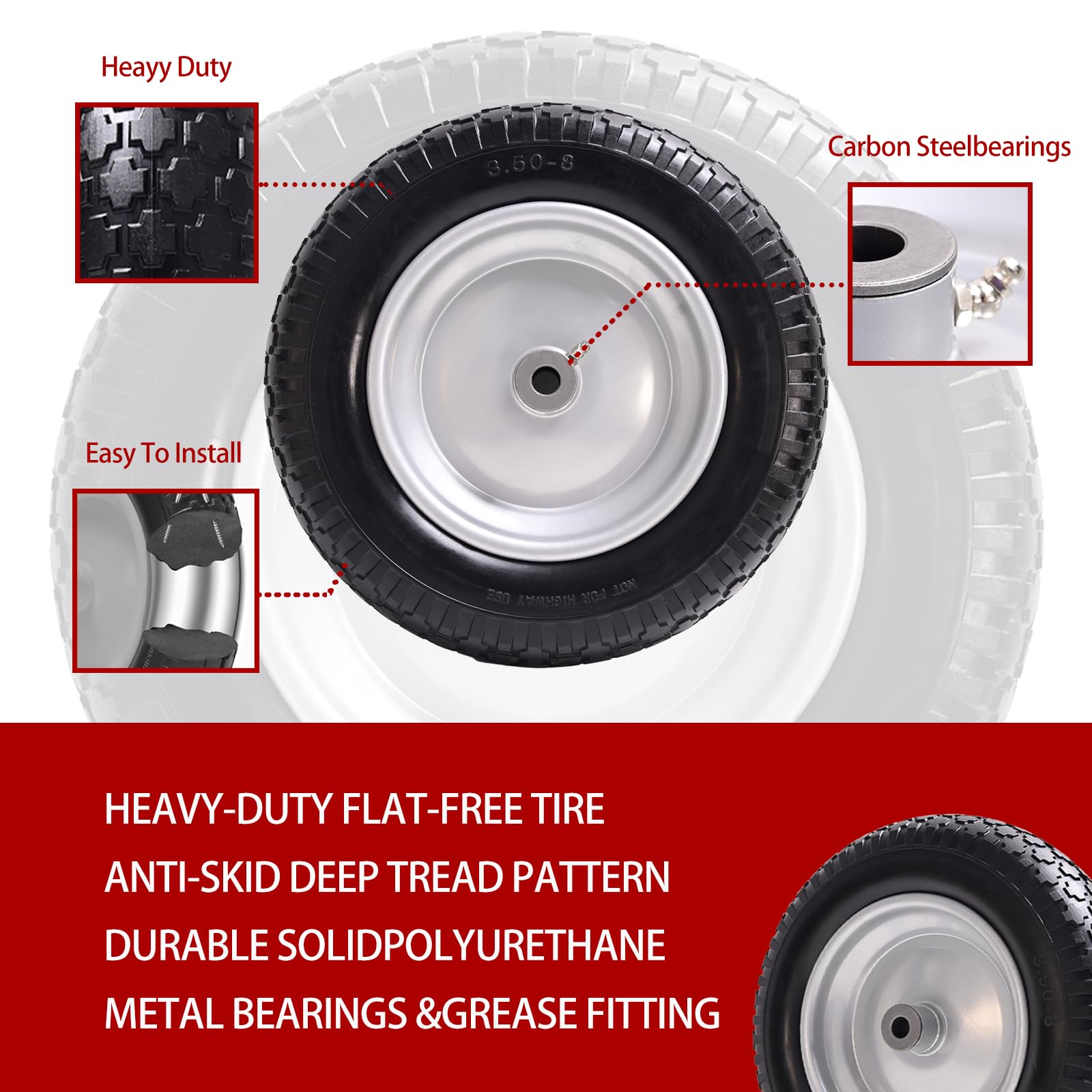 LTNICER PU foam tread texture illustrating puncture resistance benefit