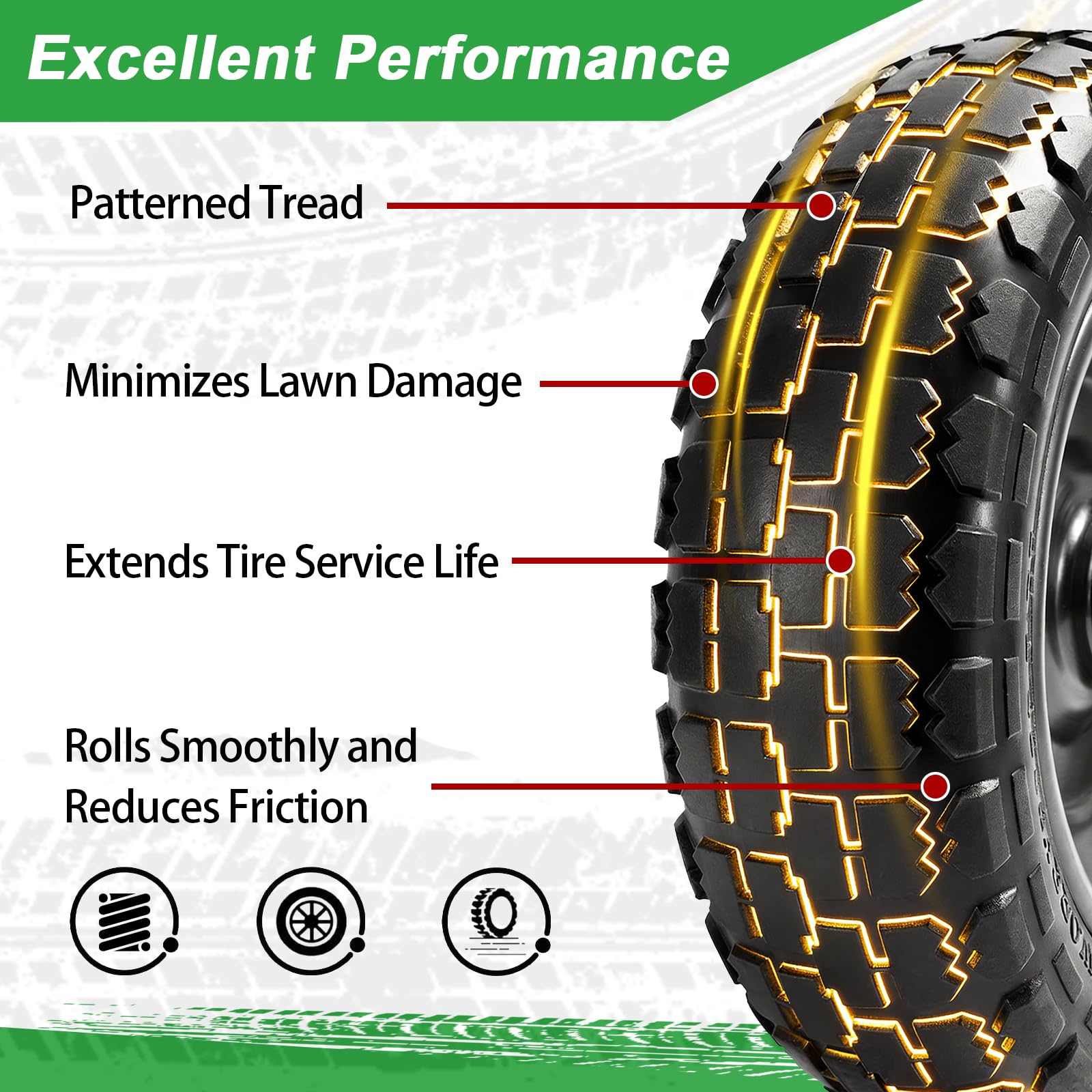 LTNICER side profile highlighting metal rim and 2.1" hub offset benefit: reinforced support