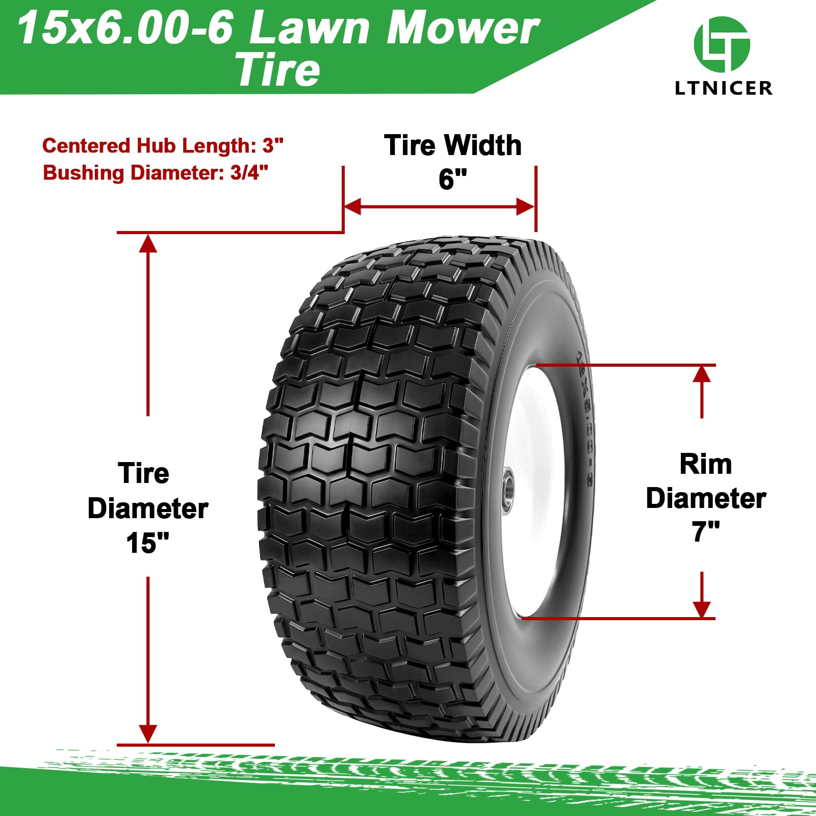 LTNICER side profile highlighting tread depth and wear resistance