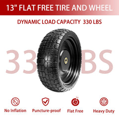 LTNICER wheel mounted on Gorilla Cart in garden for consistent hauling