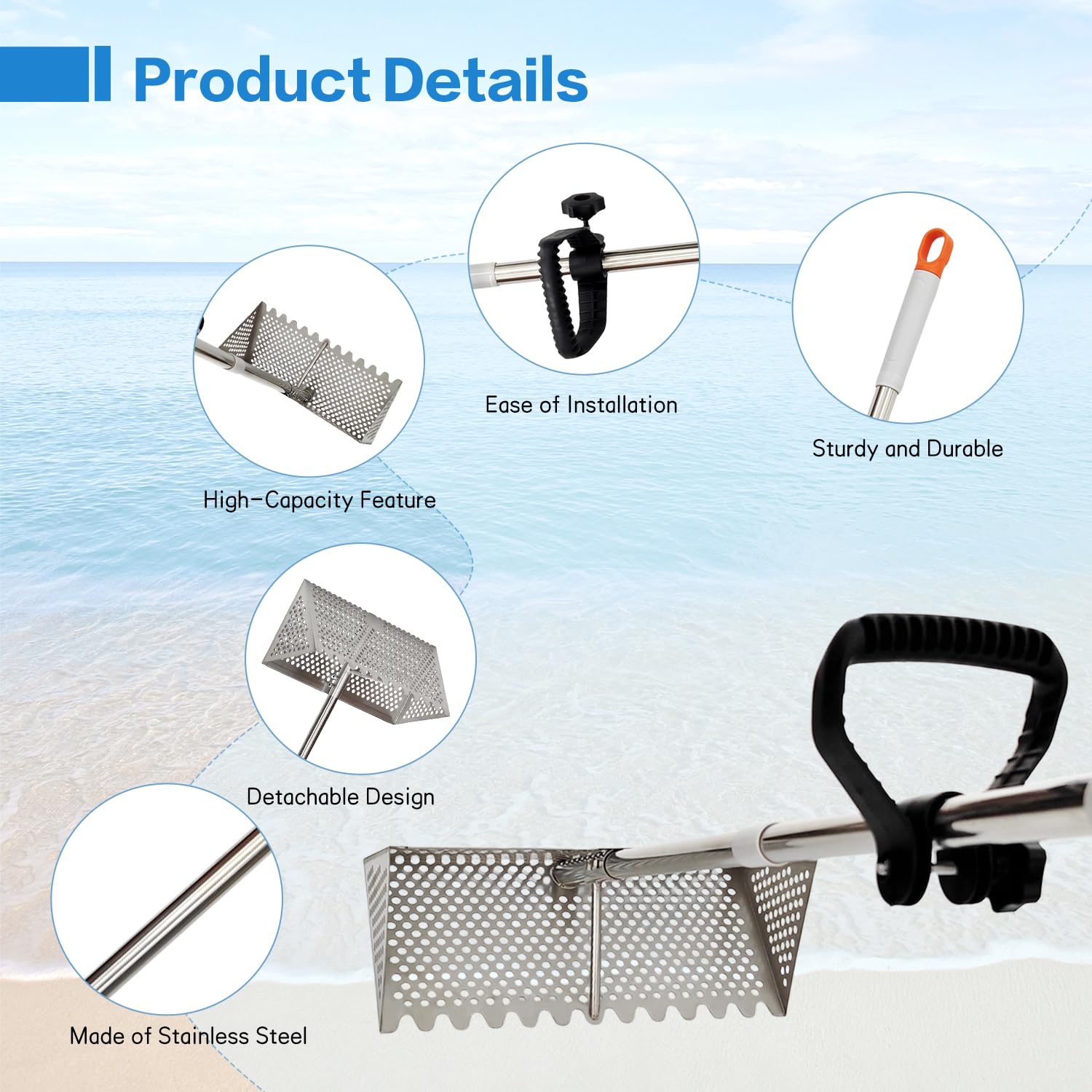 LTSEAME detachable three-section handle stacked compact benefit: easy transport