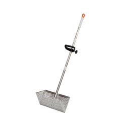 LTSEAME front view of assembled rake showing durable frame and screen benefit: clear sifting
