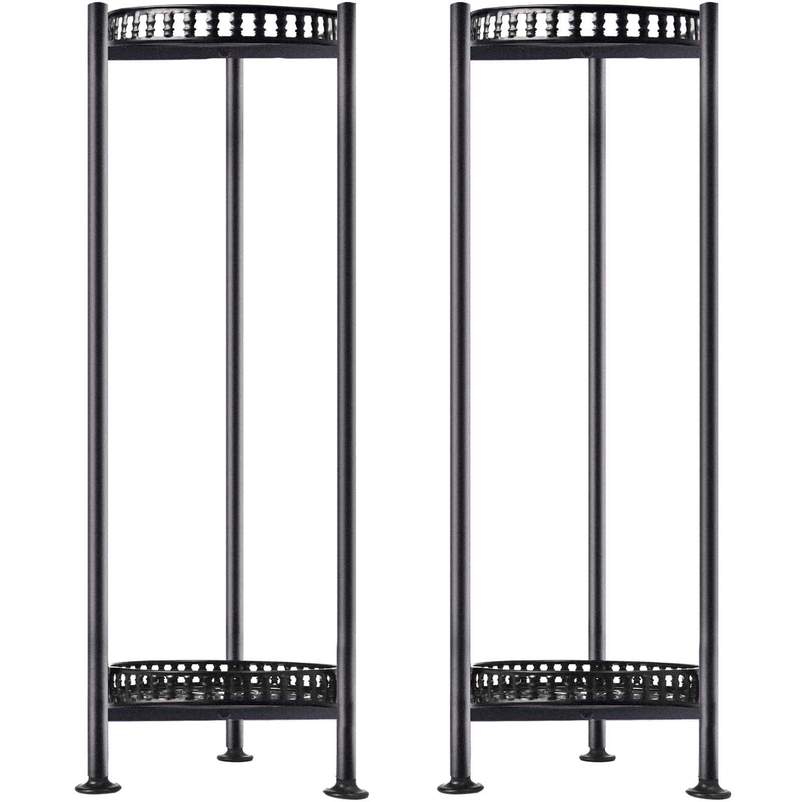 LUBORN front view of two 30-inch metal plant stands showing stable display benefit