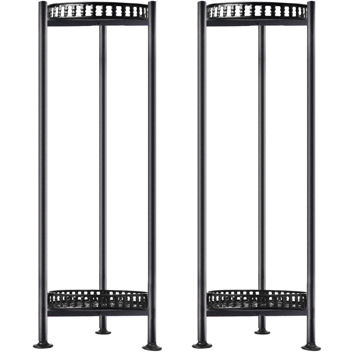 LUBORN front view of two 30-inch metal plant stands showing stable display benefit