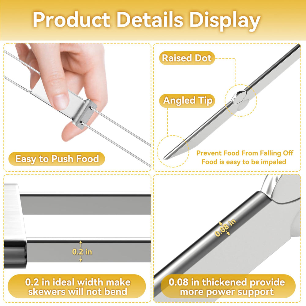 Lucalda close-up of flat dual blades for even grilling
