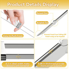 Lucalda close-up of flat dual blades for even grilling