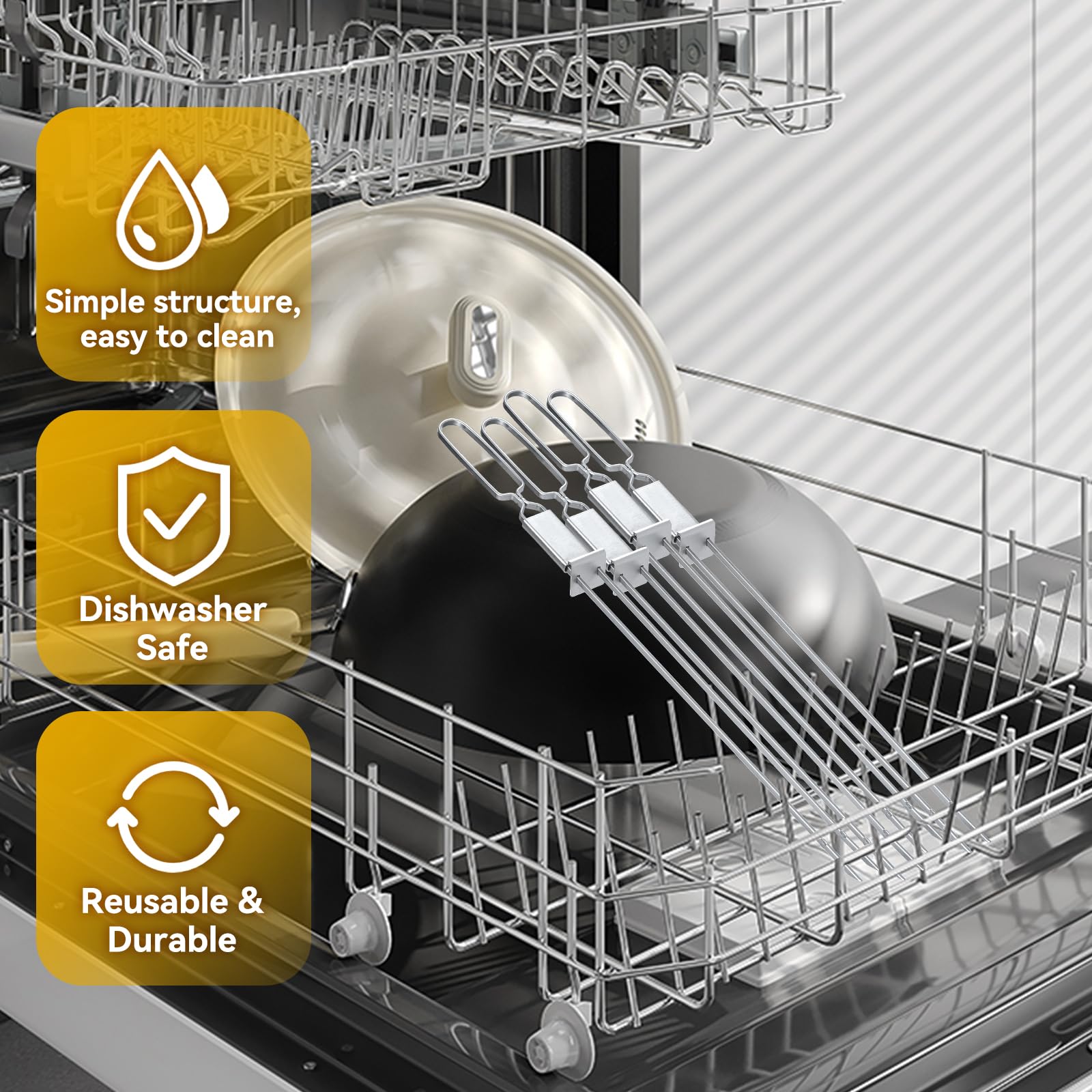 Lucalda polished stainless finish resisting residue and rust