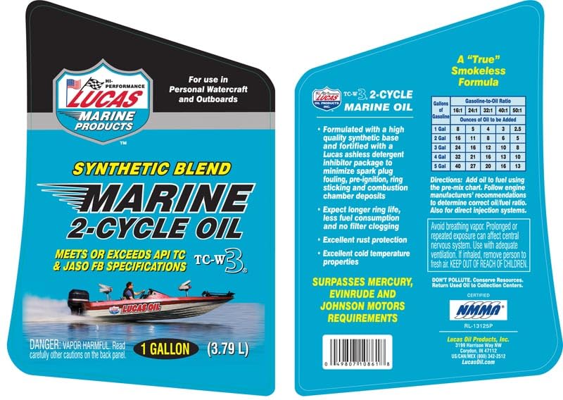 Lucas Oil 10861 label close-up highlighting TC-W3 certification and additive benefits