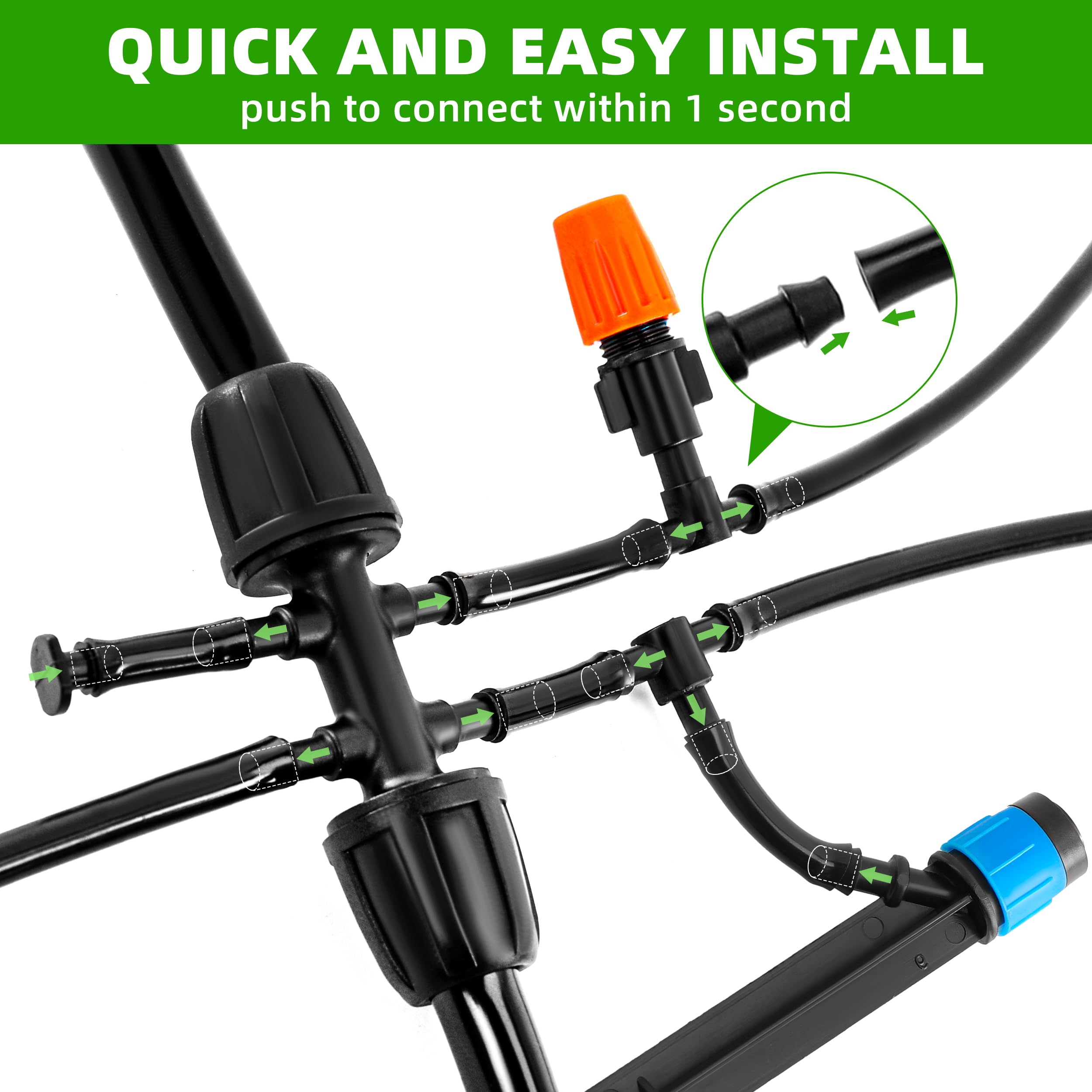 lucdnc emitters installed in raised bed delivering water directly to roots