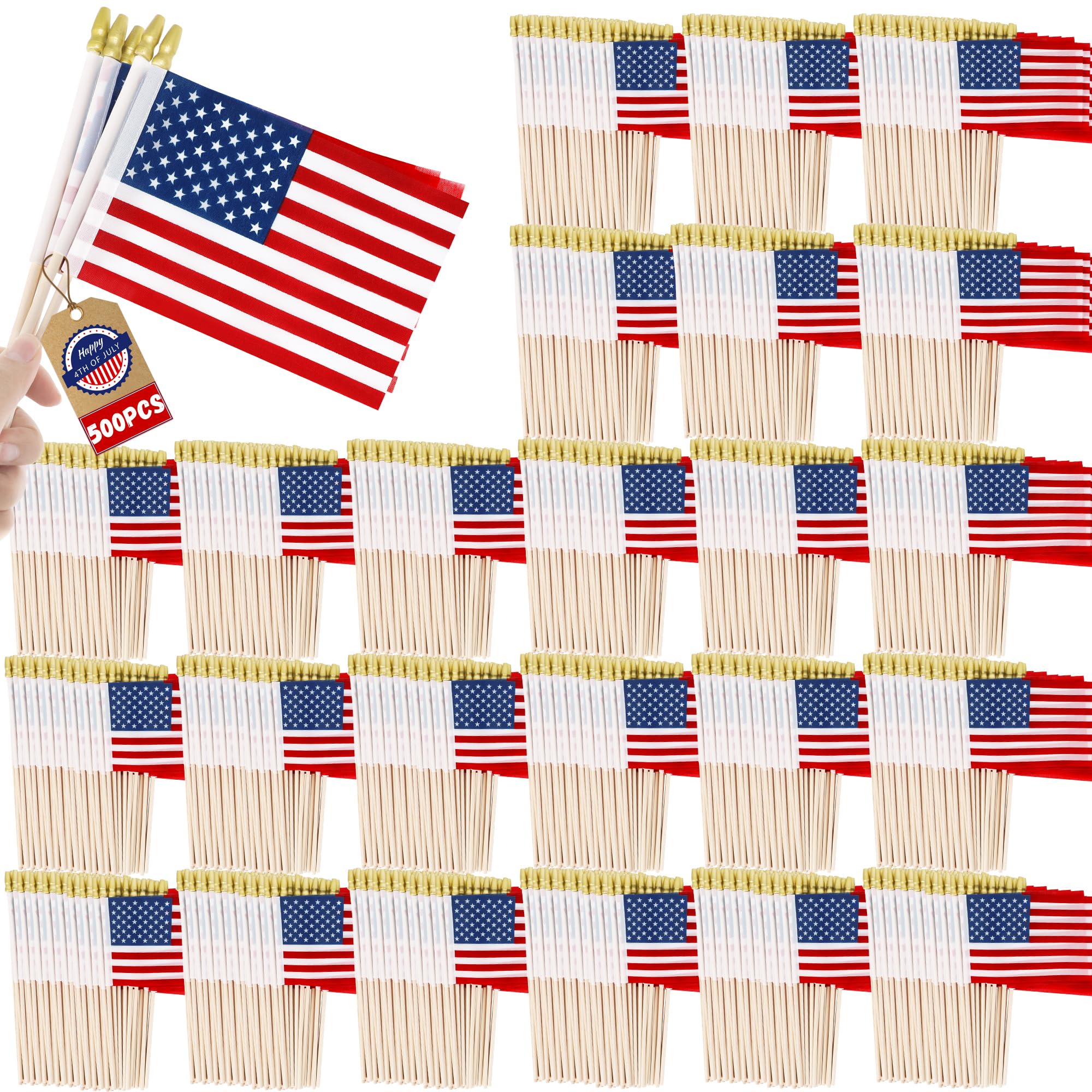 Luces front packaging showing 500 flags bulk pack and value