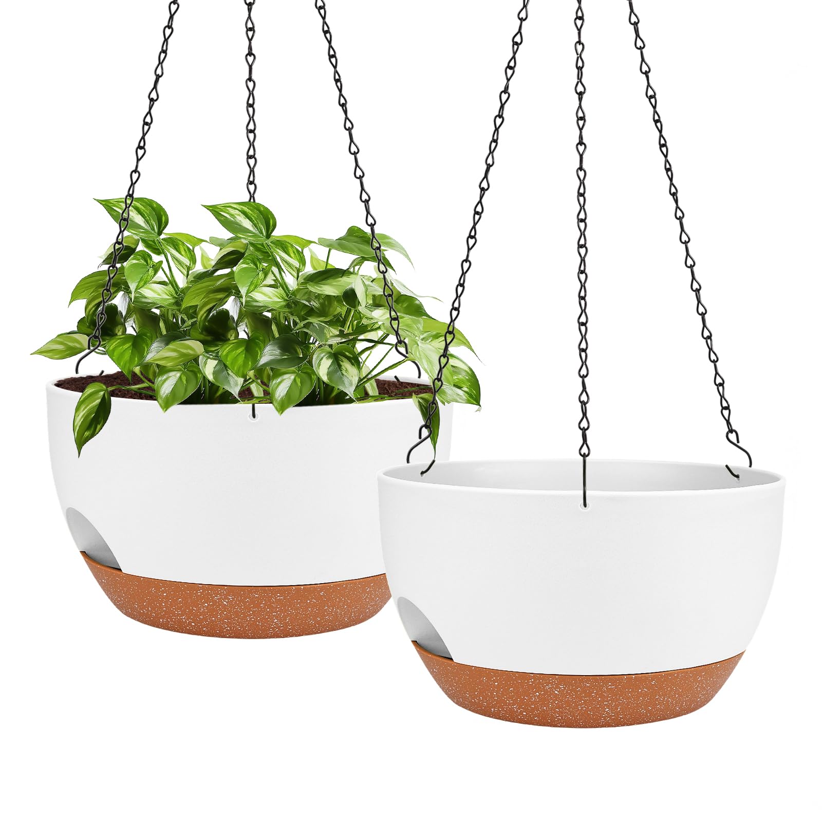 lucieblessdesign front view of 12-inch hanging basket showing modern shape and easy installation benefit