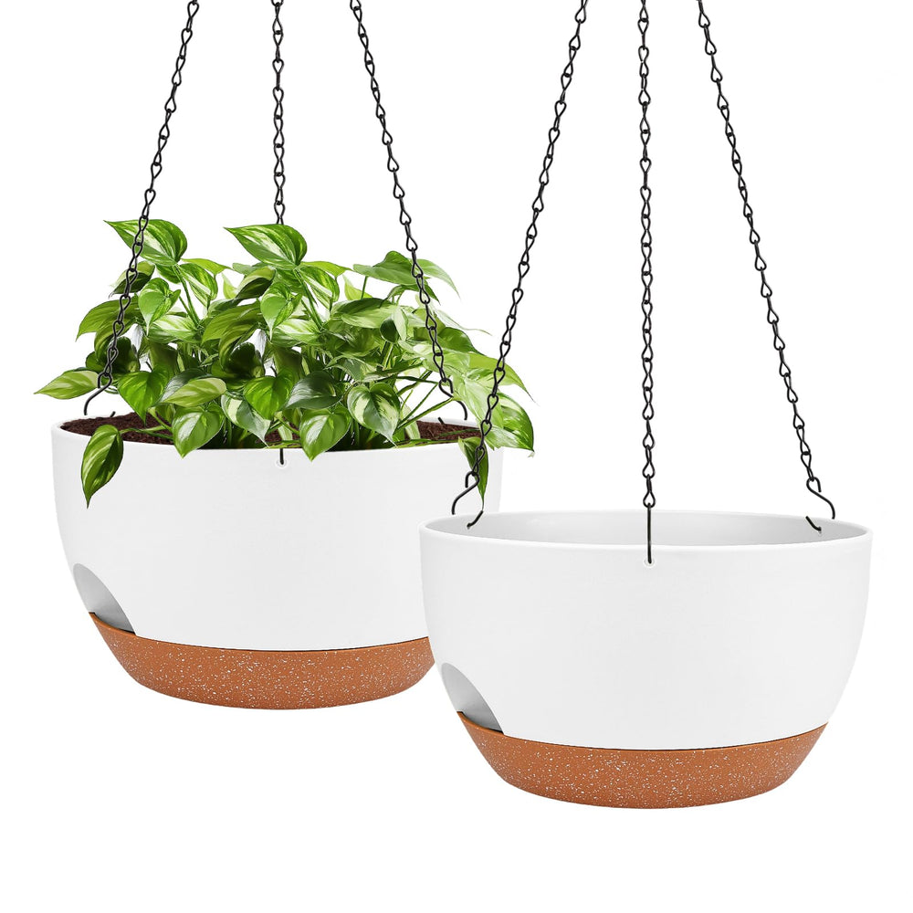 lucieblessdesign front view of 12-inch hanging basket showing modern shape and easy installation benefit
