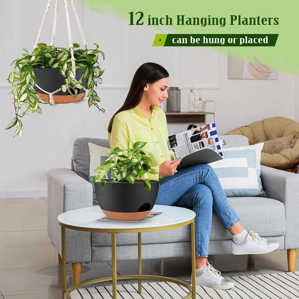Lucieblessdesign planter beside objects to show 12-inch scale and space benefit