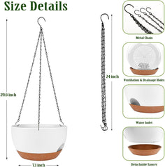 lucieblessdesign close-up of recessed reservoir under planter showing slow-release watering benefit