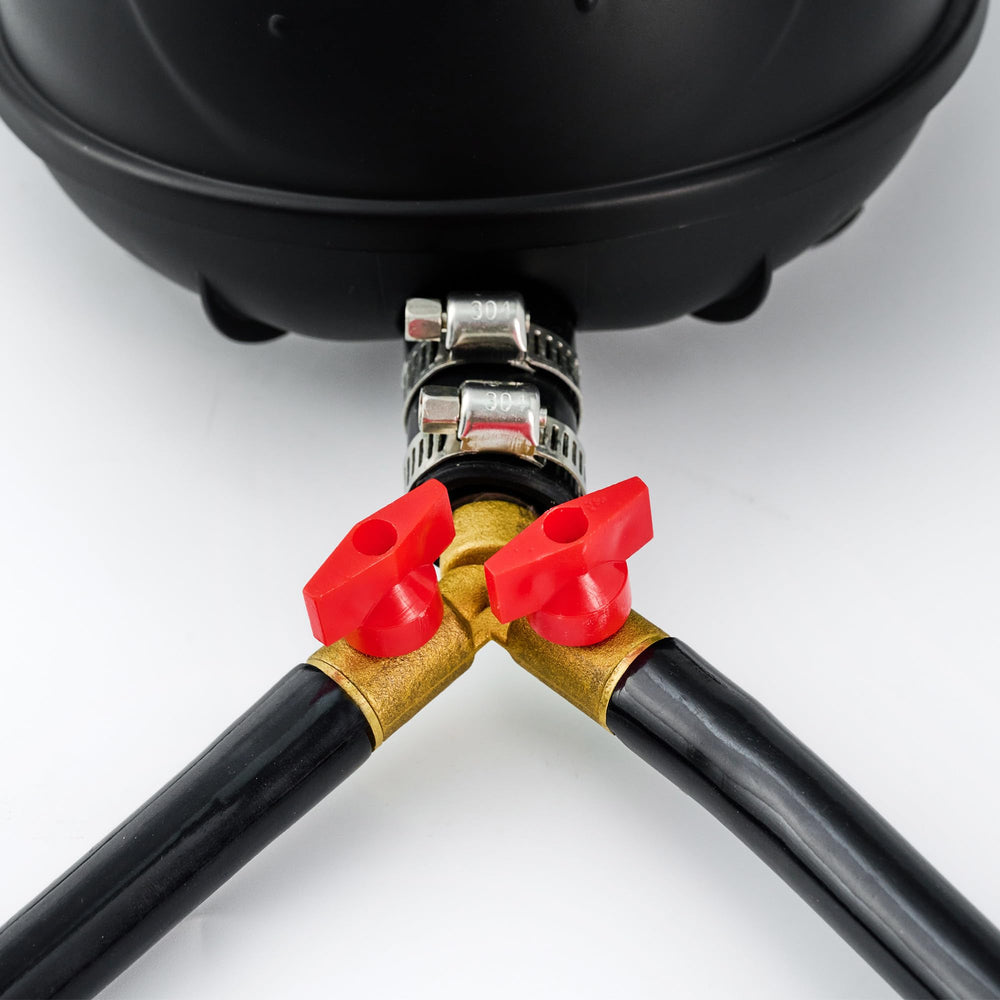 Luckerain side profile with rubber feet minimizing vibration and noise transfer