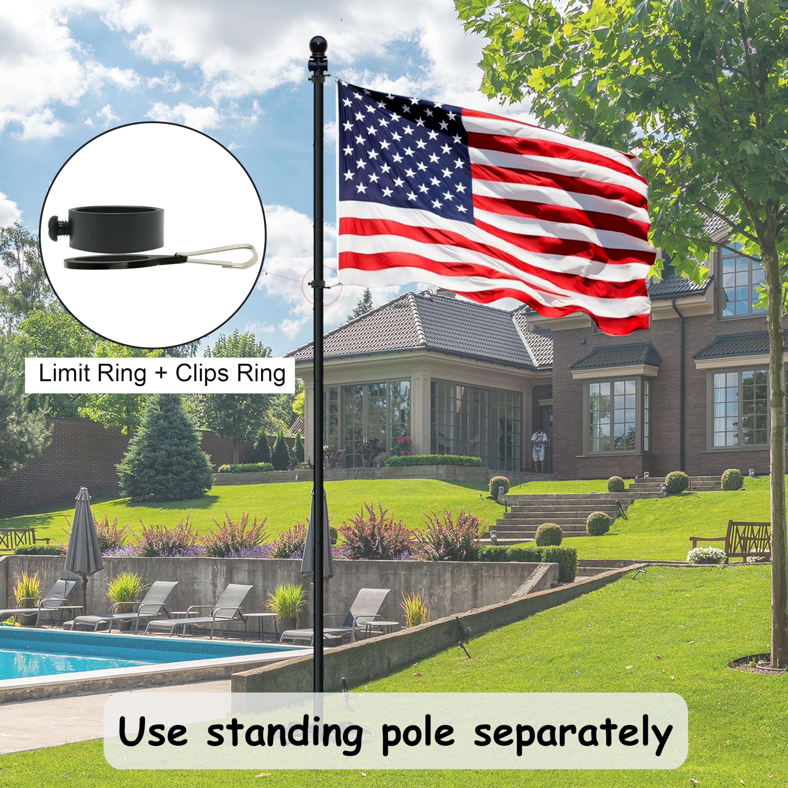 Luckupper 5-prong base detail illustrating stable ground anchoring benefit