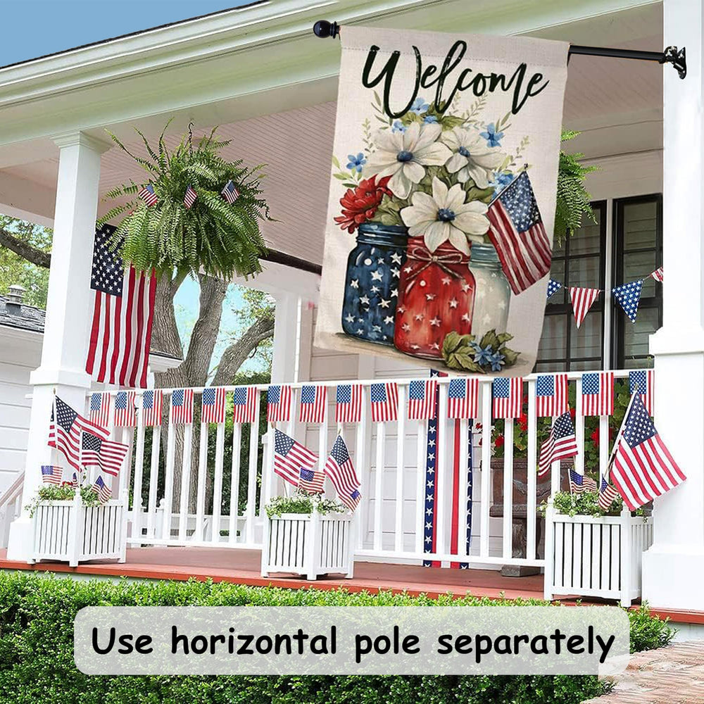Luckupper pole assembled in yard demonstrating visibility and easy install